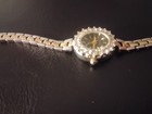 Solitaire Vintg-Diamond Studded Qtz Woman’s Silver & Gold Tone Watch, 8'', N-Wrk — photo 2