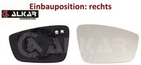 Alkar 6432093 Spiegelglas FüR AußEnspiegel Rechts FüR Seat FüR Skoda