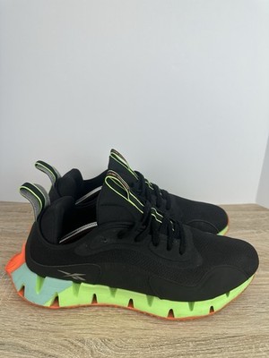 Reebok Zig Dynamica Size 13 Black Neon Green Running Shoes