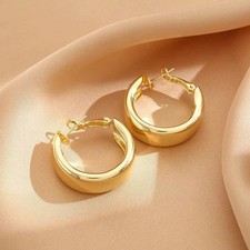 Gold Earrings Chunky And Small Hoop Earrings For Women