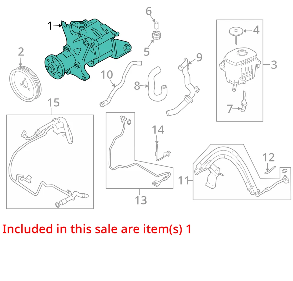 BMW 550i GT 2010 bomba de dirección asistida OEM 89 k millas - LKQ433985152 Foto 4 de 4