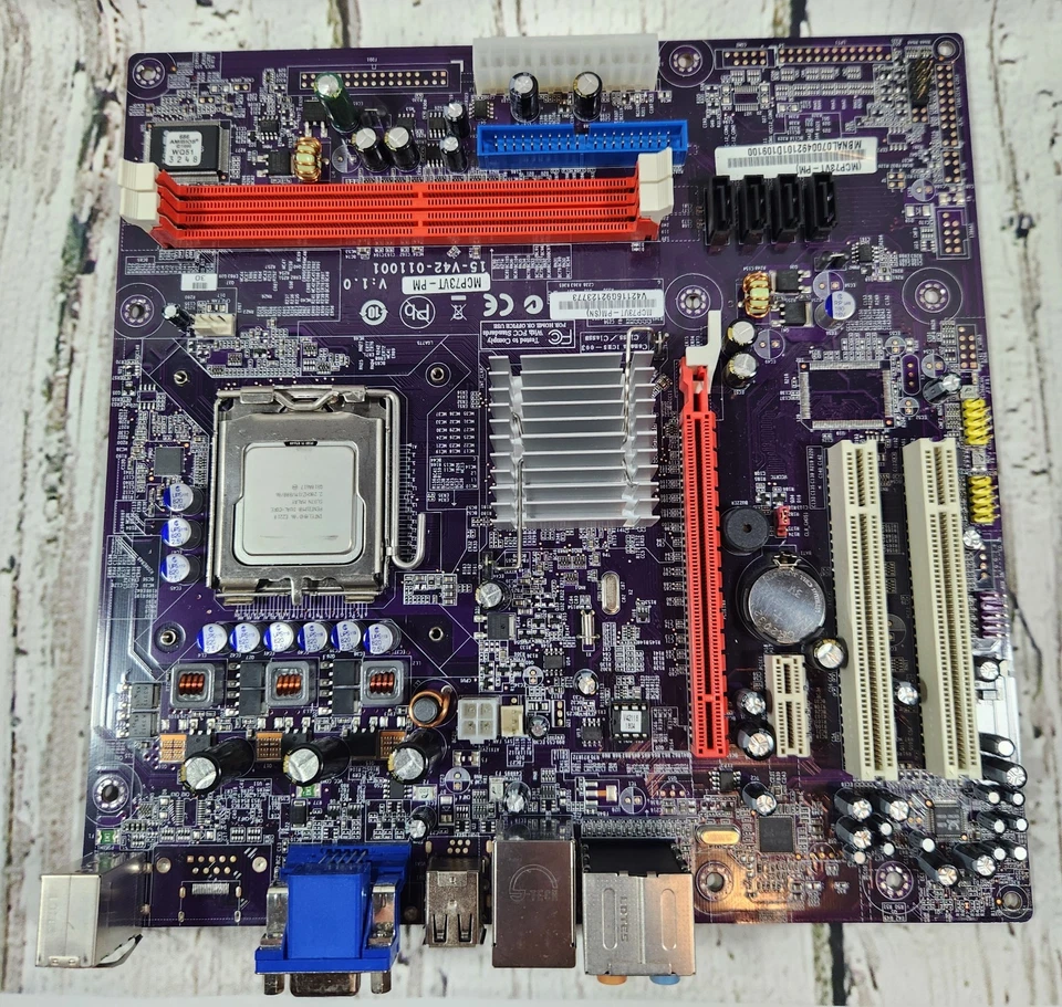 EMachines MCP73VT-PM VER:1.0 Socket 775 Motherboard With CPU Intel! Works! - Image 3 of 4
