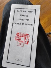 Vintage 1977 Brochure-"Have You Been Warned About The Church of Christ?"