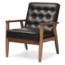 BBT8013-Black Chair armchairs,Wood, Black