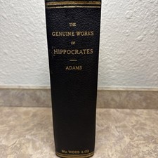 Antique 1886 Genuine Works of Hippocrates Adams Trans 2 Vols In 1 MedicalClassic