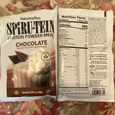 NaturesPlus SPIRU-TEIN Meal Replacement Protein Powder Chocolate 0.99 oz Packet