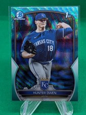 Hunter Owen 2023 1st Bowman Draft Chrome Aqua Wave Refractor /125 Royals