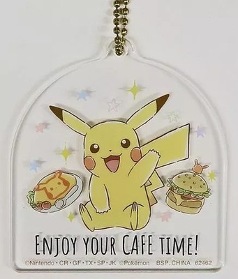 Pikachu Cafe Time Acryl Schlüsselanhänger Original Japan Pokemon neu