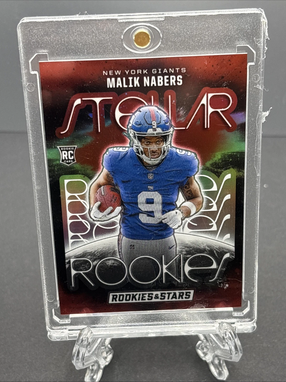 Malik Nabers Panini Rookies & Stars Stellar Rookies #SRMNS Red