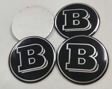 4x Für Brabus SMART 450 451 452 Nabendeckel 56MM Radkappen Aufkleber Schwarz NEU