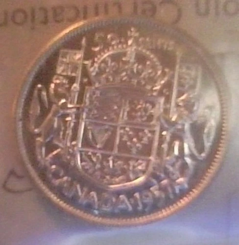 (902)1953 CANADA QE silver .50 piece ICCS ms-63