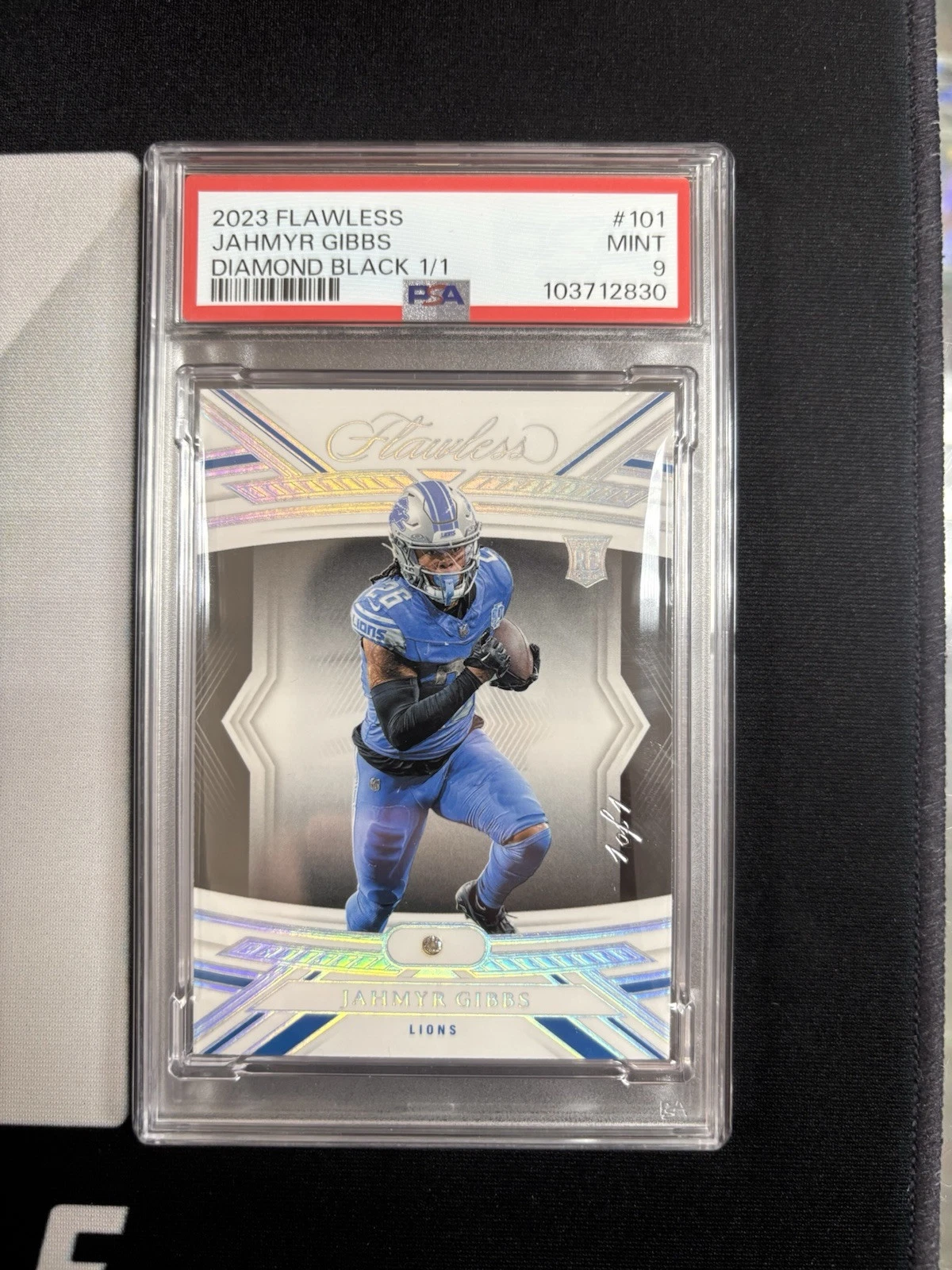 Jahmyr Gibbs Panini Flawless #101 Diamond Black 1/1