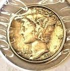 1941 D Mercury Dime Uncirculated 90% Silver  BU FSB