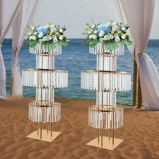 2pcs Acrylic Flower Stand 5-tier Elegant Flower Stand For Party Weddings