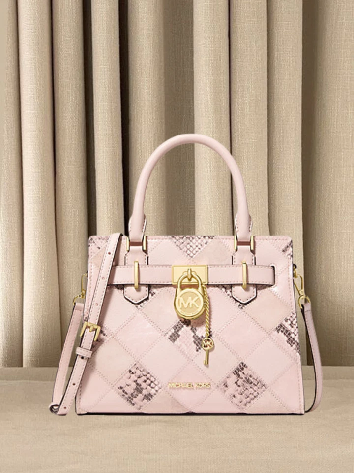 Michael Kors Hamilton Pequeño Bandolera Mensajero Hombro Cartera Bolso Rosa Foto 4 de 4