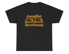 Junglist Movement, Music Record Turntable DJ Human Traffic Rock n Roll Unisex T-