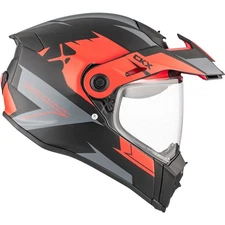 CKX Atlas Motorcycle Helmet Single Shield Quick Release Proclip Scorpio Red