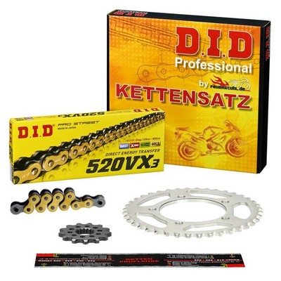 Suzuki DR 350 S (SK42B) 90-93 Kettenkit DID EXTRA verstärkt GOLD Clipschloss