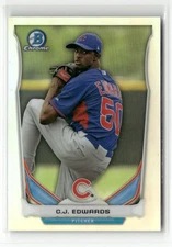 2014 BOWMAN DRAFT #CTP-72 C.J. EDWARDS CHROME TOP PROSPECTS REFRACTORS CUBS