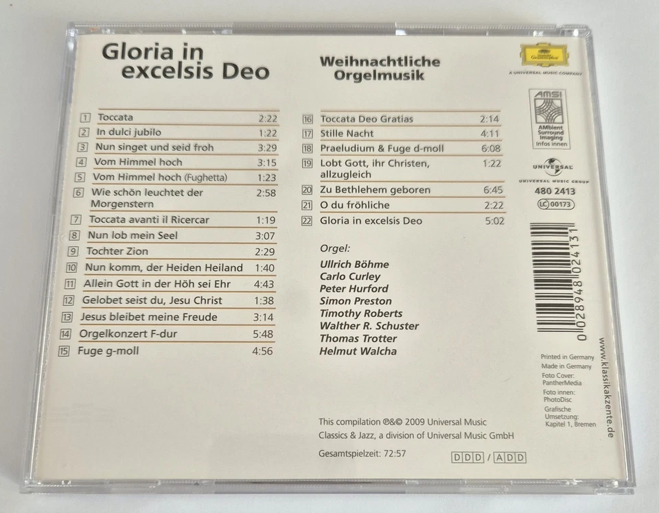 CD Audio: Gloria in excelsis Deo – Weihnachtliche Orgelmusik - Bild 2 von 3