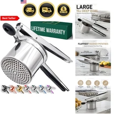 Potato Ricer Stainless Steel Mashed Potatoes Food Mill Hand Vegetable Squeezer