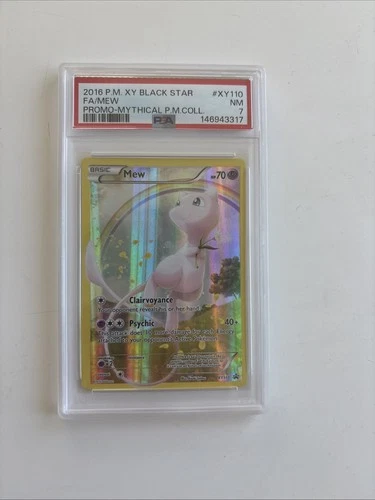 Pokemon TCG Mew XY110 - XY Black Star Promo 2016 Holo Foil Full Art PSA 7 NM