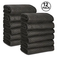 Moving Blankets 72"x80"(65lb/dz) 12Pack Furniture Shipping Packing Blankets Pads