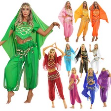 Bauchtanz Kostüm Damen Indische Bauchtänzerin Verkleidung Fasching Karneval Set