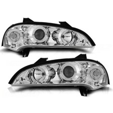 Fari Angel Eyes LED cromati per Opel Tigra A 1994 al 2000