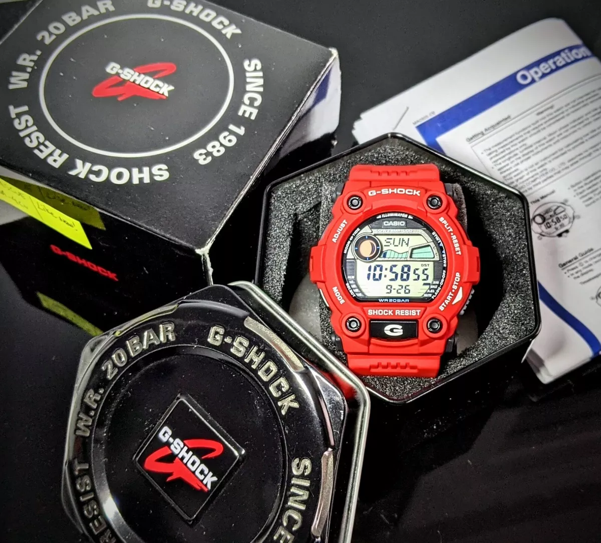 nederlag tyran Svinde bort Casio G-Shock Men&#039;s Watch - G-7900-A Red Rescue Excellent!! Fresh  Battery 79767434205 | eBay