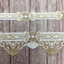15 Yards Lace Trims Ribbon Embroidered Tape Edge for Sewing Curtains Cushions