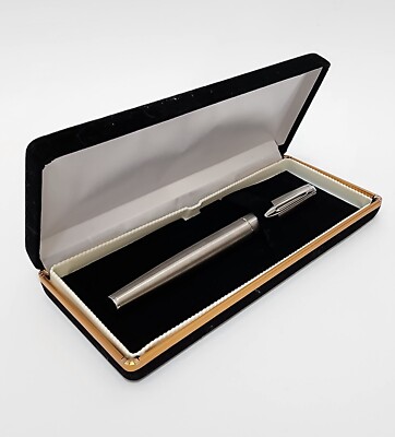 Parker Hemisphere Rollerball Pen Metal Finish Original Package Vintage Elegance