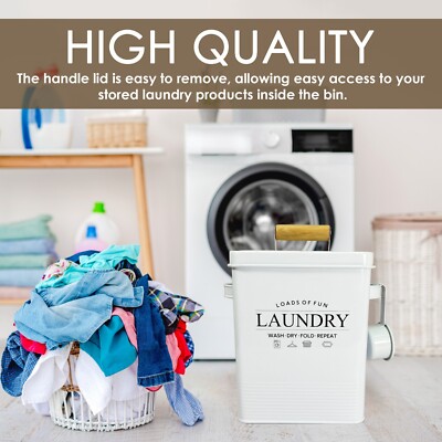 Detergent Container, Farmhouse Metal Laundry Room Organization, Dryer Sheet Hold