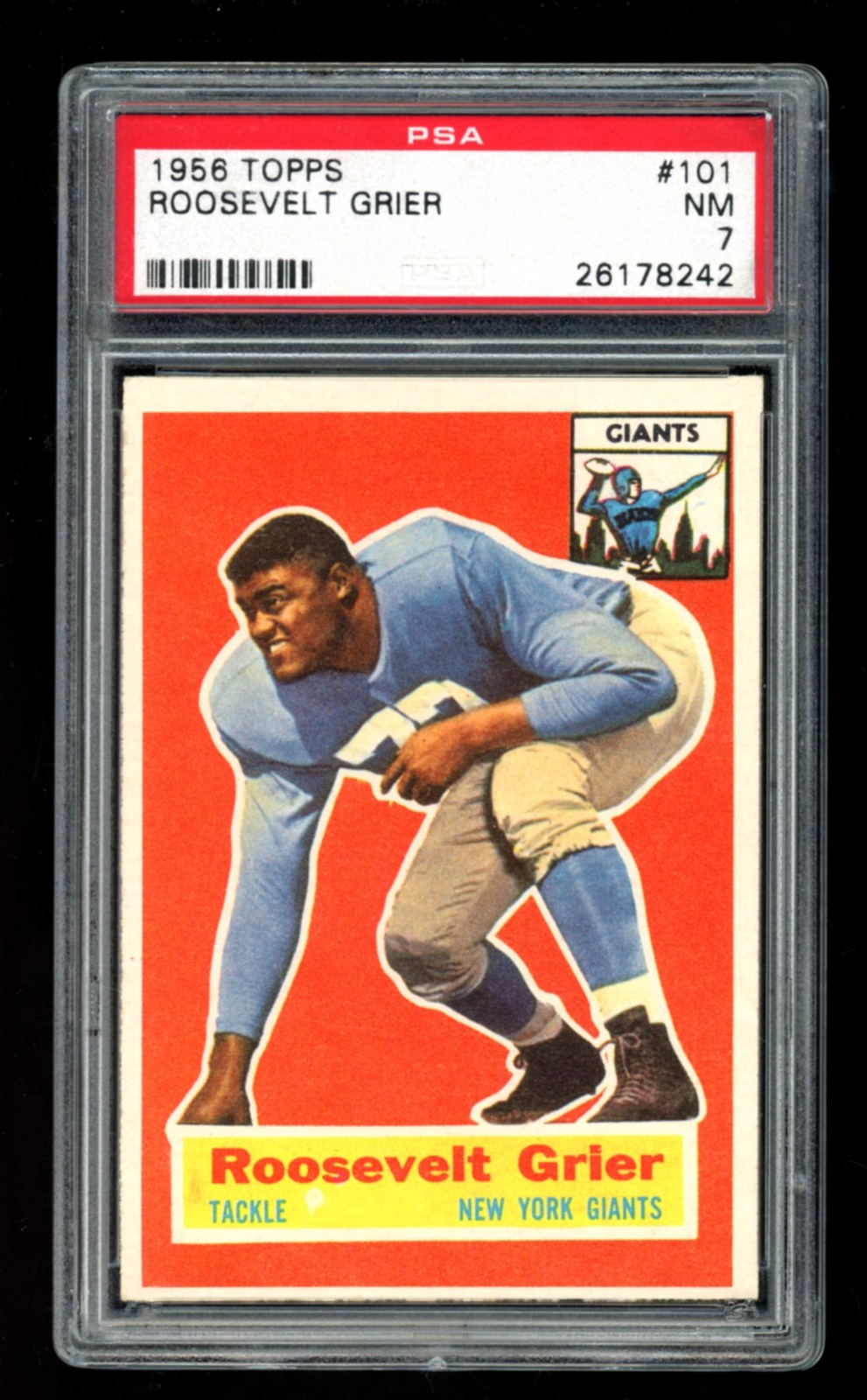 1956 Topps #101 Roosevelt Grier PSA 7