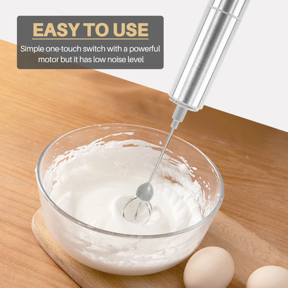 Milk Frother Handheld Three-Layer of Whisk- Battery Operated Electric Foam5632