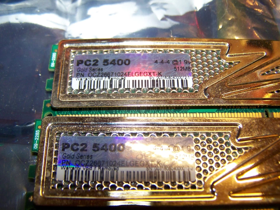 OCZ Gold Series 1GB (2x 512MB) DDR2 667 PC2 5400 Memory OCZ26671024ELGEGXT-K - Image 3 of 4