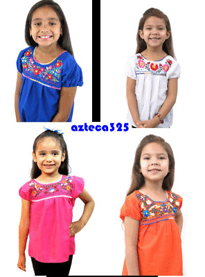 Mexican Blouse Puebla for Girls