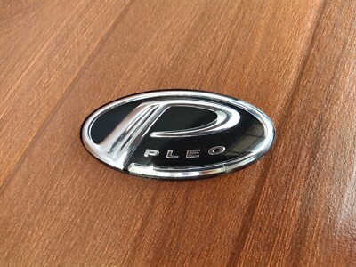 SUBARU PLEO FRONT GRILLE EMBLEM BADGE LOGO Chrome/Black GENUINE
