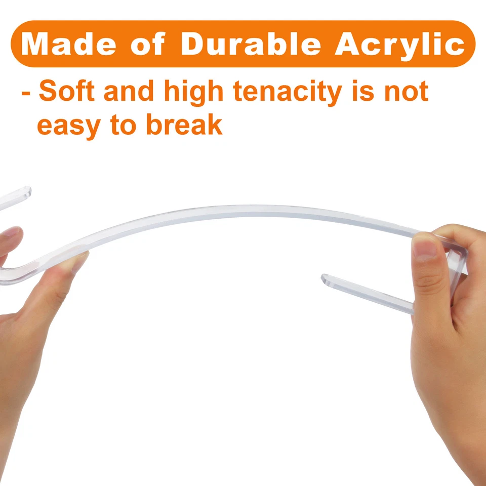 12-дюймовая прозрачная вешалка для венков не царапается над дверью крюк для дома внутри снаружи  - Изображение 4 из 4