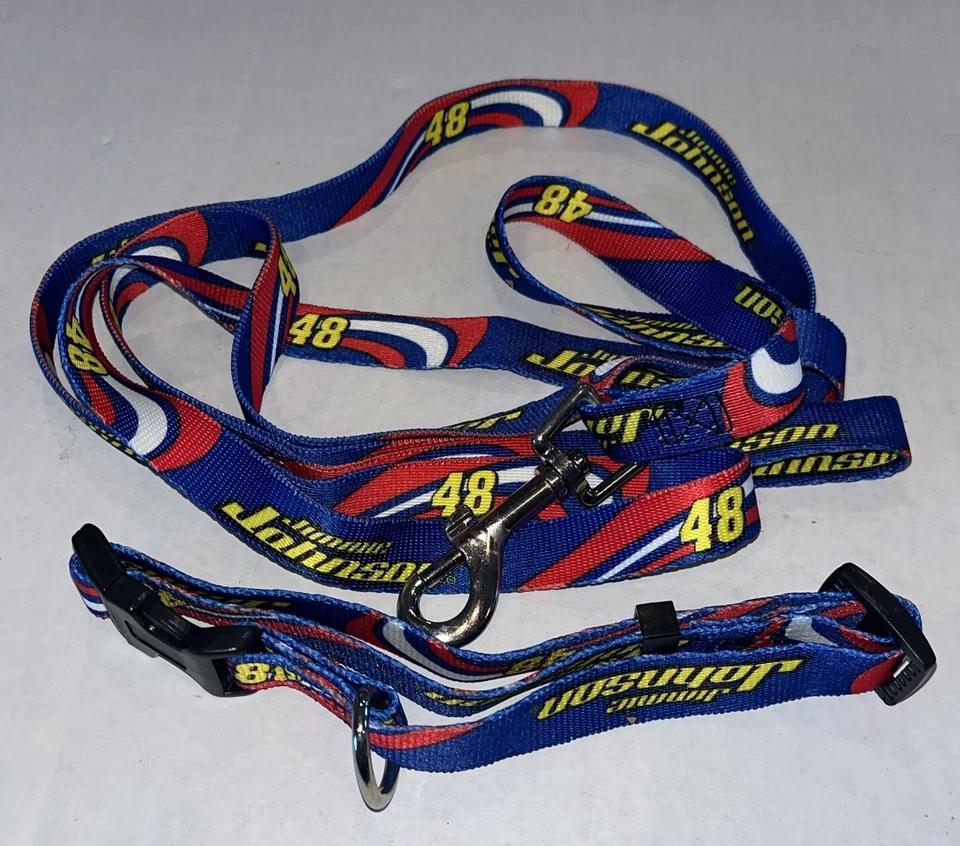 Hunter Dog Collar (medium) And 72” Leash Set NASCAR #48 J. Johnson New Open Box - Image 3 of 4