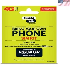 Universal 3-in-1 SIM Card Kit - Bring Your Own Phone AT&T Compatible Solution
