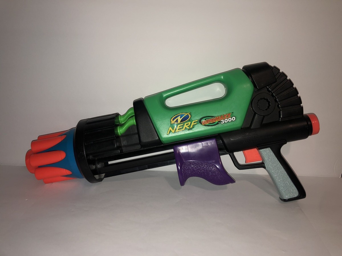 Nerf gun コレクション 1996 Nerf SuperMaxx 3000 Larami Dart Blaster Air Pressure