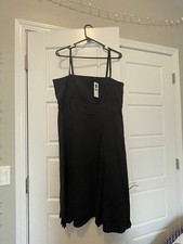 Gap Black Cotton Lined SunDress, NWT
