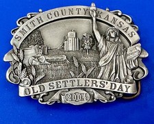 Smith County Kansas Ks - Old Settlers Days Belt Buckle - 2004 Celebration