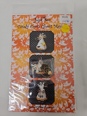 Just Nan Candy Corn Ghost Mouse Limited Edition Ornament 