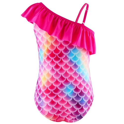 Kids Girls Swimwear Holiday Swimsuit Mermaid Beachwear One Piece Leotard Pool - Picture 9 of 34