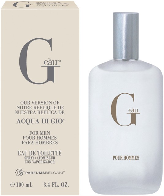 G Eau Version of ACQUA Di Gio Cologne Spray for Men 3.4 Oz Geau for