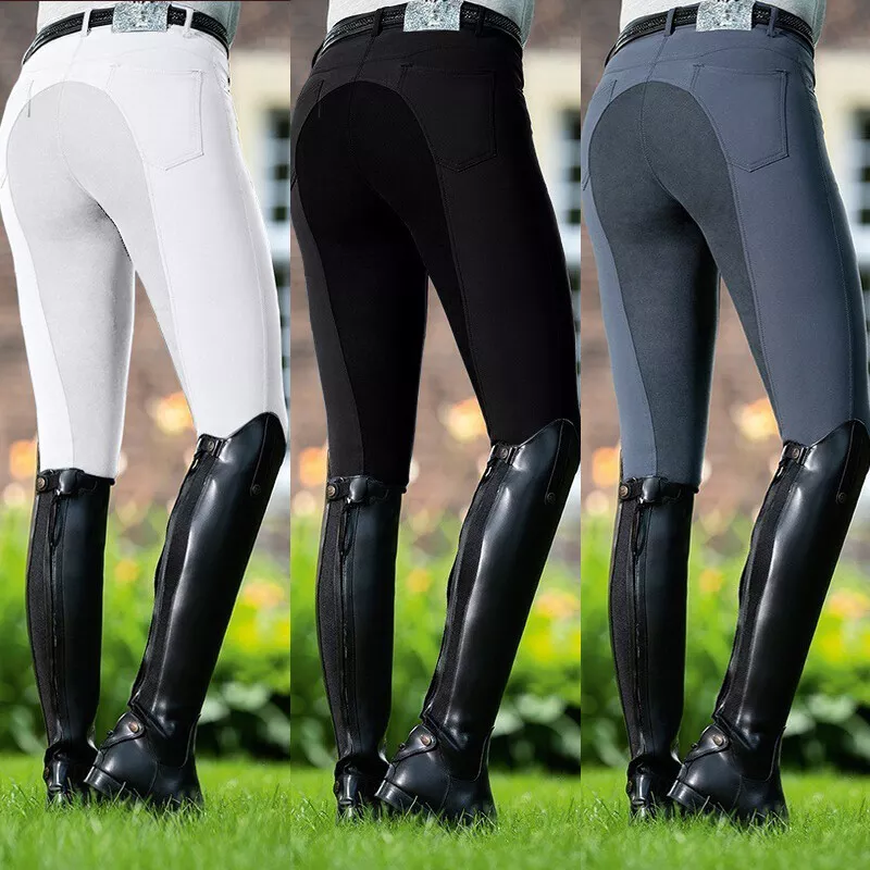 Women Thin Horse Riding Pants with Pocket Equestrian Skinny Tights