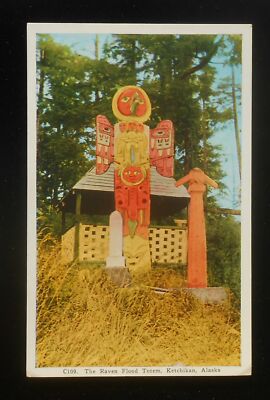Ketchikan Raven 1930s The Raven Flood Totem Native Americans Ketchikan AK Ketchikan ...