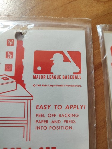 Vintage Lot (2) NOS Of MLB 1968 Detroit Tigers Sticker Sheets - Picture 3 of 3